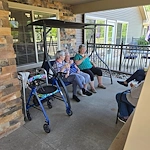 Charter Senior Living of Davison residents enjoy time outdoors
