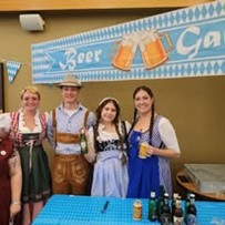 Avamere at Wenatchee Senior Living in Washington residents at a German beer party