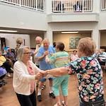 Colonial Harbor Gracious Retirement Living Hawthorn Senior Independent Living in Yorktown, Virginia residents dancing