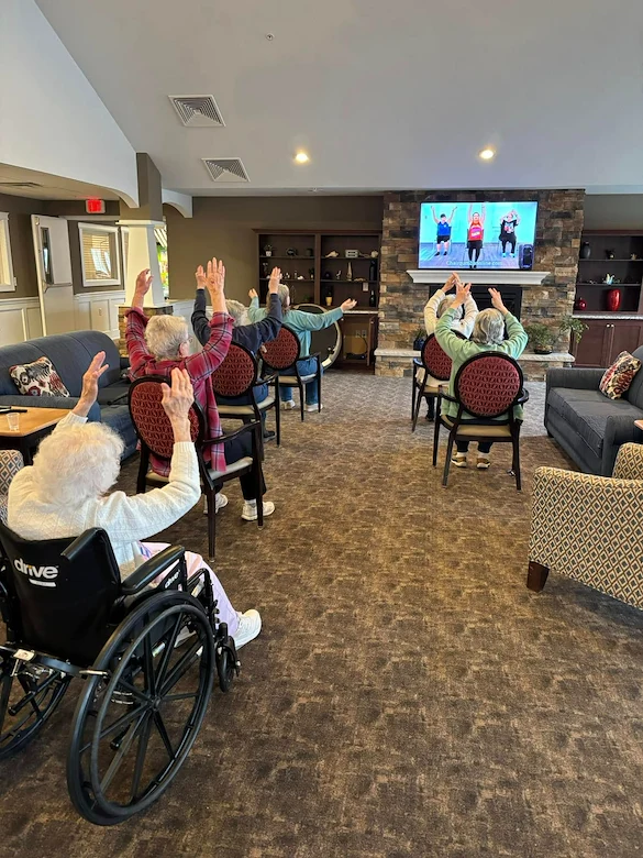 Charter Senior Living of Davison residents having fun being active