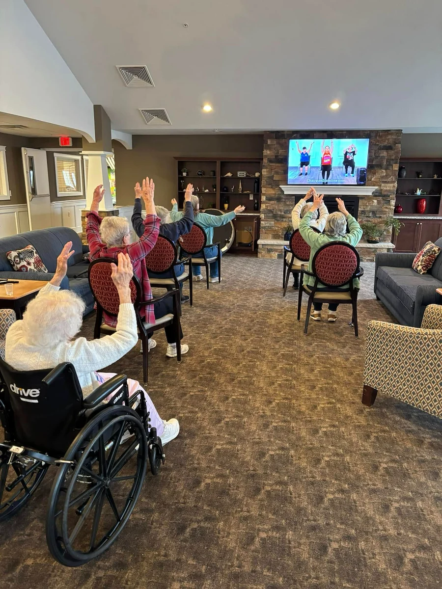 Charter Senior Living of Davison residents having fun being active
