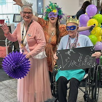 Charter Senior Living of Cookeville residents having fun celebrating