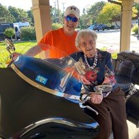 American House Stone Independent Senior Living in Rochester Hills, MI resident smiling
