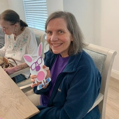 Residents of The Blake at St. Johns enjoyed engaging in crafting easter decor