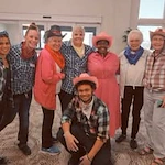 Riverwalk Estates Gracious Retirement Living Hawthorn Senior Independent Living in Kennewick, Washington residents wearing cowboy hats