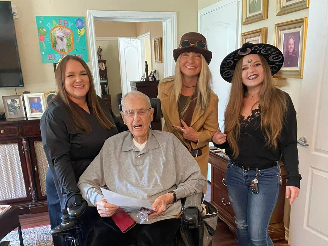 Montclair Park Assisted and Independent Senior Living in Shreveport, LA resident with staff members