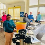 Azalea Estates Gracious Retirement Living Hawthorn Senior Independent Living in Chapel Hill, North Carolina staff members prepping a meal