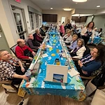Charter Senior Living of Brookfield resident activity - painting