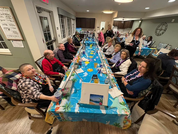 Charter Senior Living of Brookfield resident activity - painting