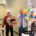 Park Vista Retirement Living - Camanche, IA, smiling residents with their craft creations