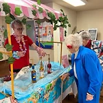 Mountain View Gardens Gracious Retirement Living Hawthorn Senior Independent Living in Sierra Vista, Arizona residents at a party
