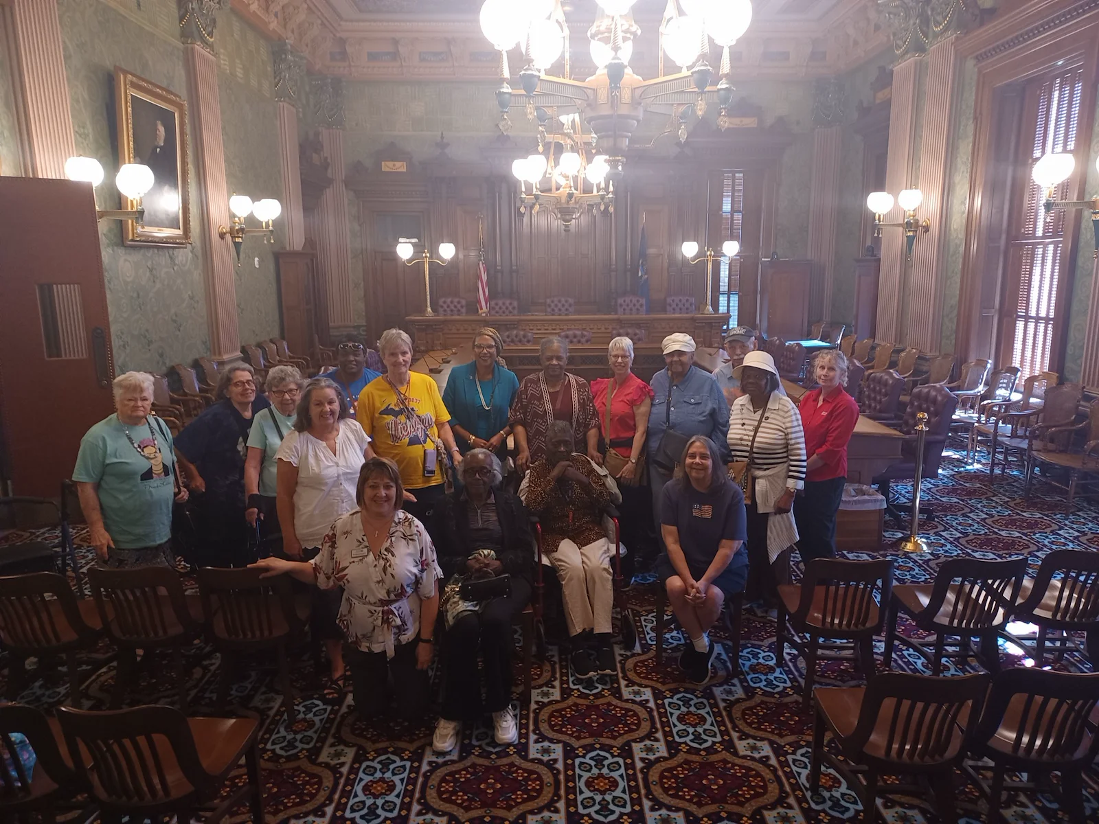 American House Farmington Hills, senior living community offering independent living, assisted living, memory care, and respite care in Farmington Hills, MI, residents on an off-site trip