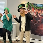 American House Farmington Hills, senior living community offering independent living, assisted living, memory care, and respite care in Farmington Hills, MI, residents dressed up for Saint Patrick's Day