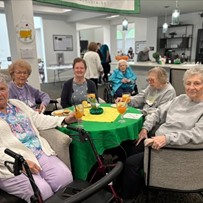 The Blake at Kingsport residents enjoying a Masters party