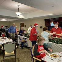Plantation Oaks Assisted Living & Memory Care in High Springs, FL, resident Christmans celebration