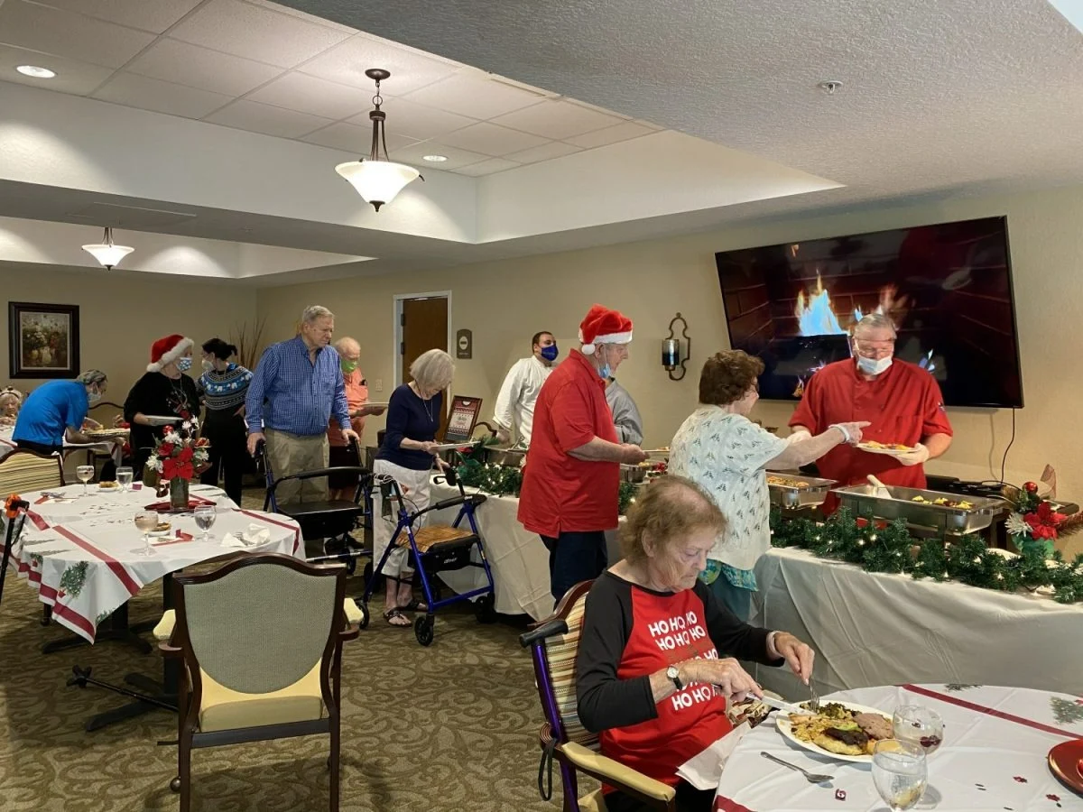 Plantation Oaks Assisted Living & Memory Care in High Springs, FL, resident Christmans celebration