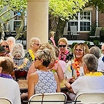 Sage Independence residents gathered for a community event