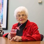 Porter Hills Village resident smiling during activity