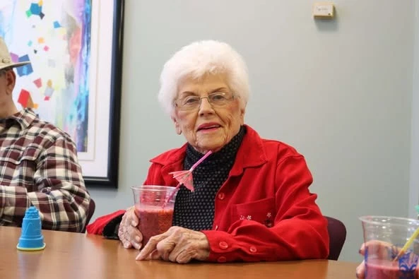 Porter Hills Village resident smiling during activity