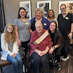 The Legacy of DeForest, WI, smiling resident during birthday celebration