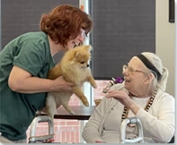 Pet visits warm the heart