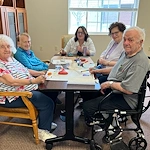 Pathfinder Senior Living in Fremont, NE, residents painting