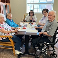 Pathfinder Senior Living in Fremont, NE, residents painting