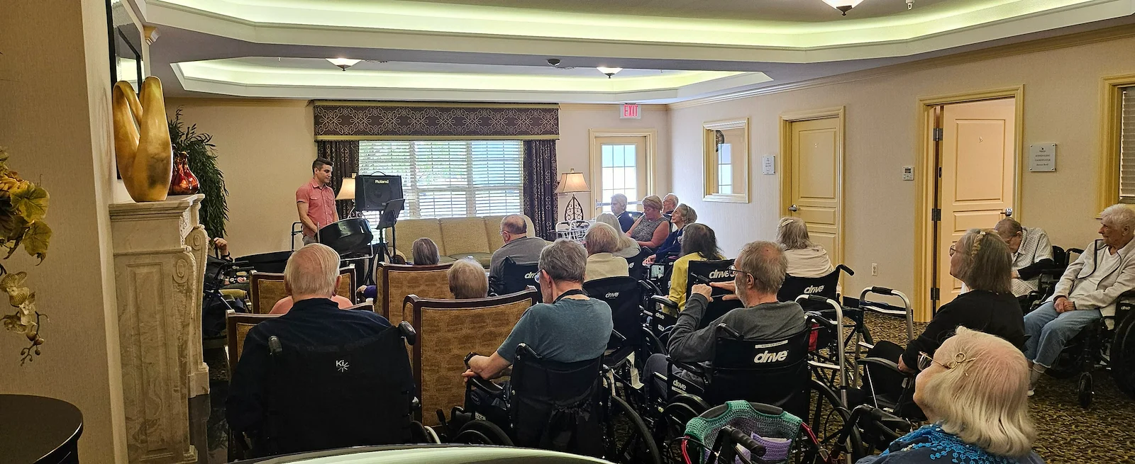 Pomeroy Living Sterling Senior Living residents enjoy entertainment