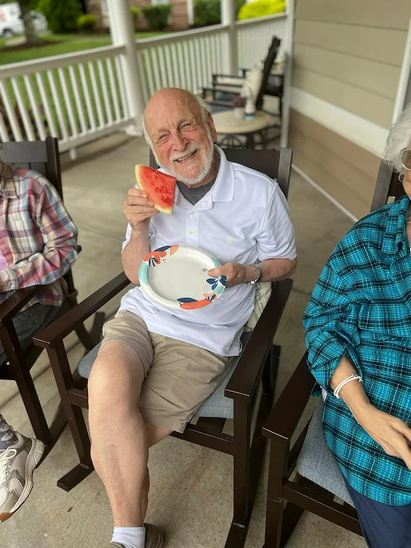 Charter Senior Living of Franklin in Franklin, Tennessee, smiling resident