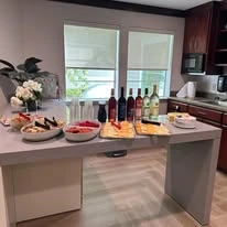 charcuterie and wine at The Oaks At Lebanon Senior Living Community in Lebanon, Oregon