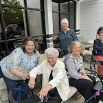 A few of the Orchard Ridge residents out to lunch for the afternoon