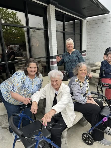 A few of the Orchard Ridge residents out to lunch for the afternoon