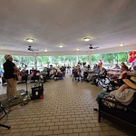 The Glenwood of Gainesville, Florida, residents enjoying entertainment