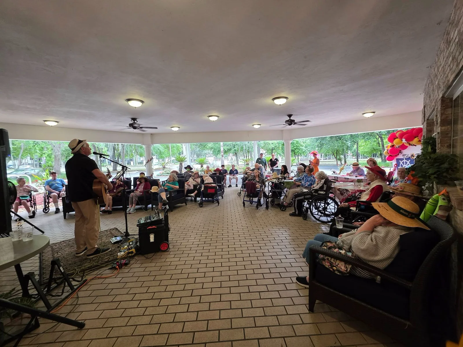 The Glenwood of Gainesville, Florida, residents enjoying entertainment