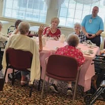 Ascension Living Via Christi Village McLean Senior Living in Wichita, Kansas residents socializing