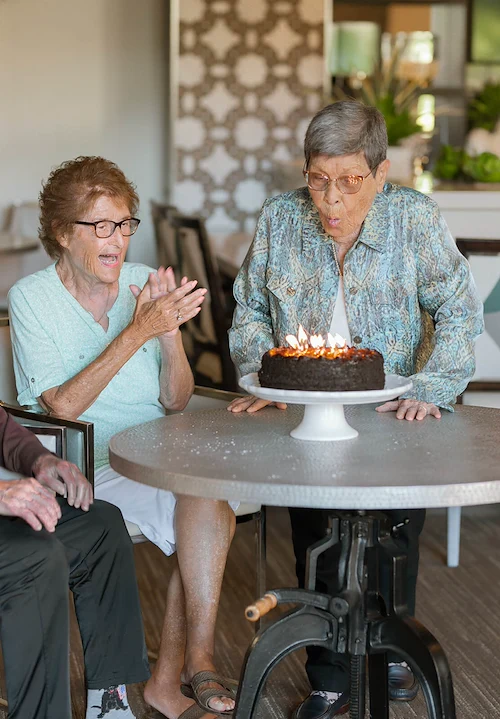 blowing out candles
