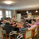 Charter Senior Living of Fredericksburg, Virginia, residents socializing