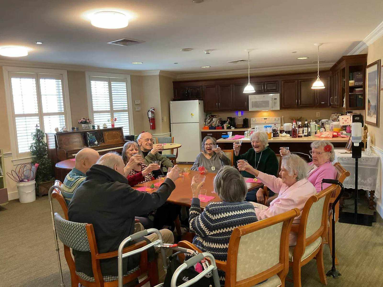 Charter Senior Living of Fredericksburg, Virginia, residents socializing