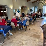 The Peaks At Santa Rita Active Retirement Living Hawthorn Senior Independent Living in Green Valley, Arizona residents in the dining room