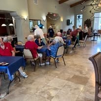 The Peaks At Santa Rita Active Retirement Living Hawthorn Senior Independent Living in Green Valley, Arizona residents in the dining room