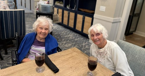 The Barclay at Little River residents enjoying happy hour