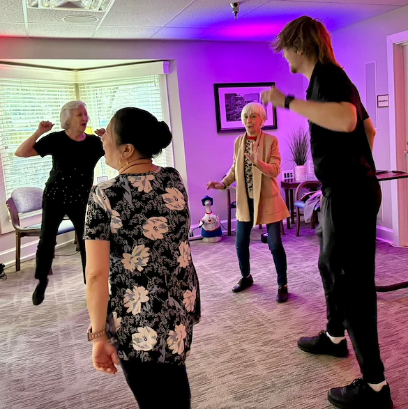 The Forum at The Crossing residents have fun dancing