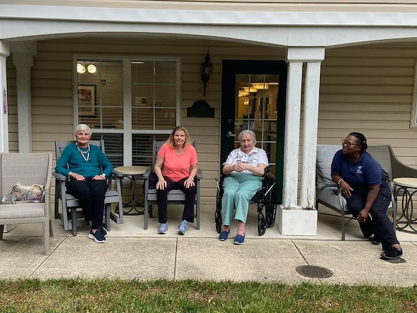 Charter Senior Living of Annapolis residents enjoy time outdoors