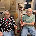 Charter Senior Living of Danvers residents enjoy a fun visitor