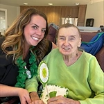 Dublin Glenn Memory Care in OhioDublin Glenn Memory Care in Ohio resident smiles during celebration