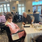 The Barclay at Little River residents dining in good company