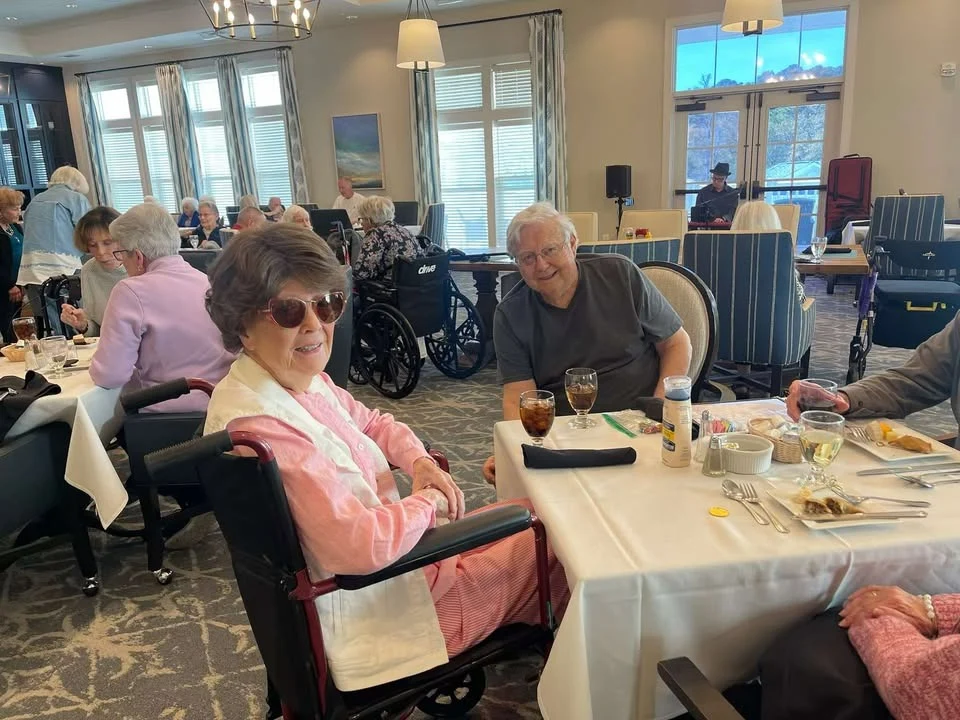 The Barclay at Little River residents dining in good company