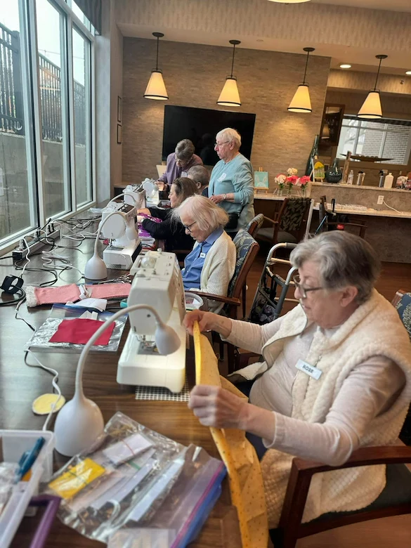 KindCare at Bristol, CT, residents enjoy crafting