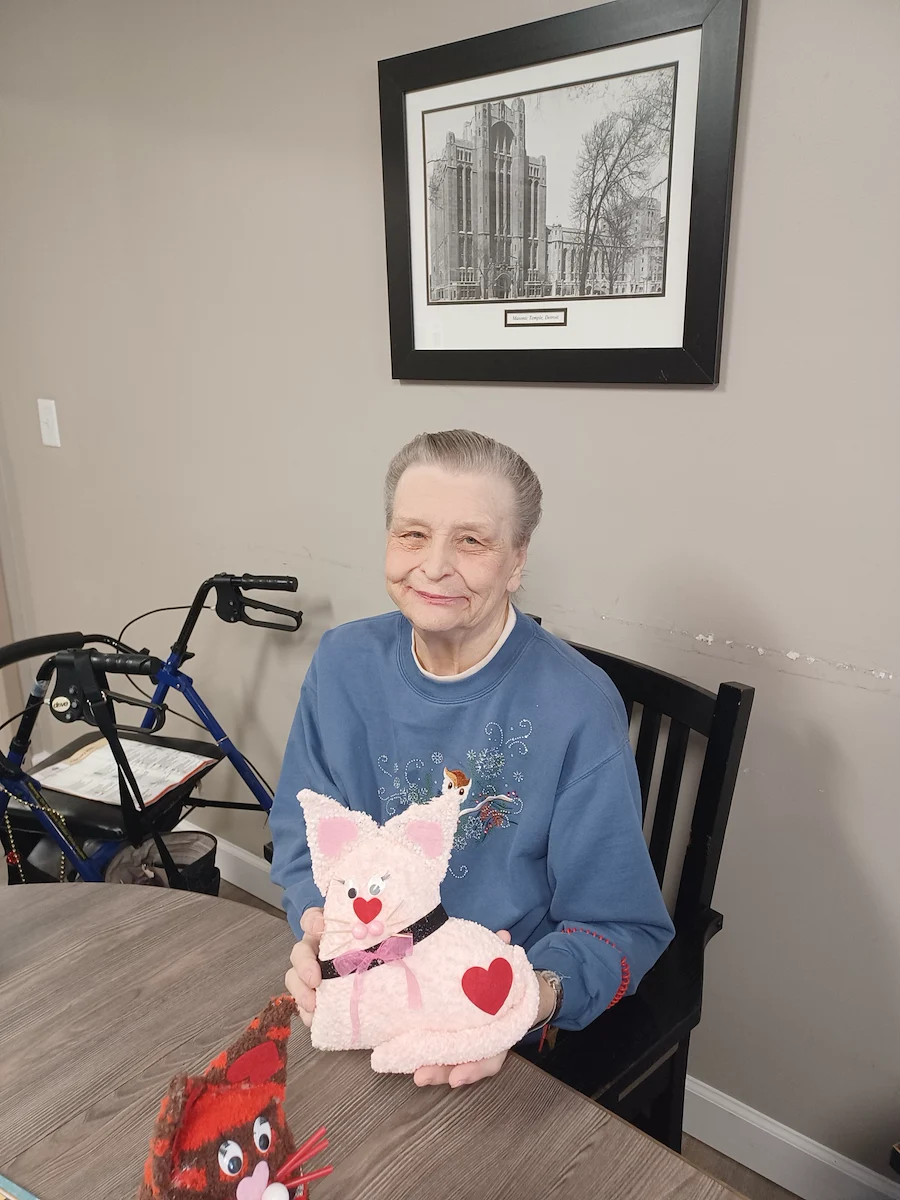 American House Dearborn Heights, senior living community offering independent living and respite care in Dearborn Heights, MI, resident smiling