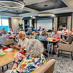 Featherstone at Hickory Hill residents enjoy entertainment outside